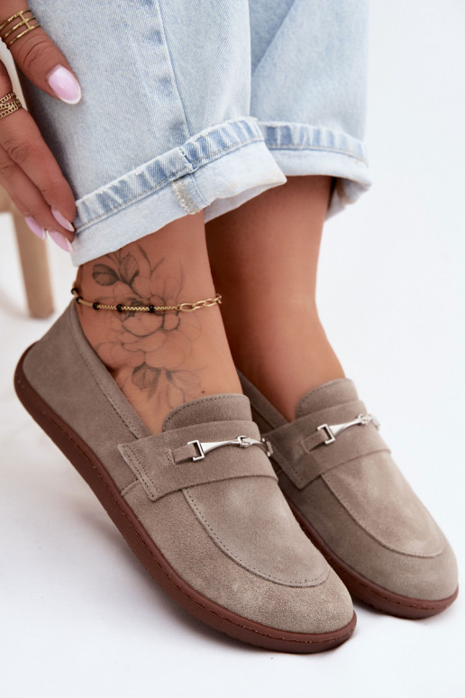Kaputsiinovärvi kunstsuede mokasiinid Barefoot Zazoo 322
