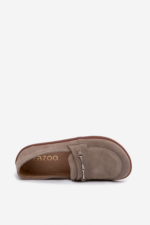 Kaputsiinovärvi kunstsuede mokasiinid Barefoot Zazoo 322
