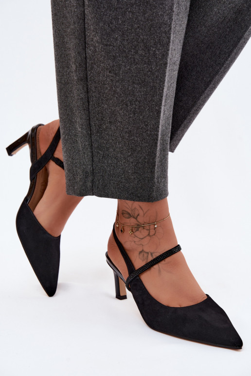 Pealhk Elegantsed kõrged kontsad Ze Zdobionym Triibudem D&A CR61-3048 msuud