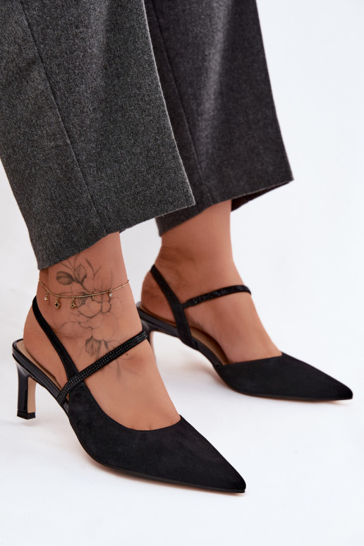 Pealhk Elegantsed kõrged kontsad Ze Zdobionym Triibudem D&A CR61-3048 msuud