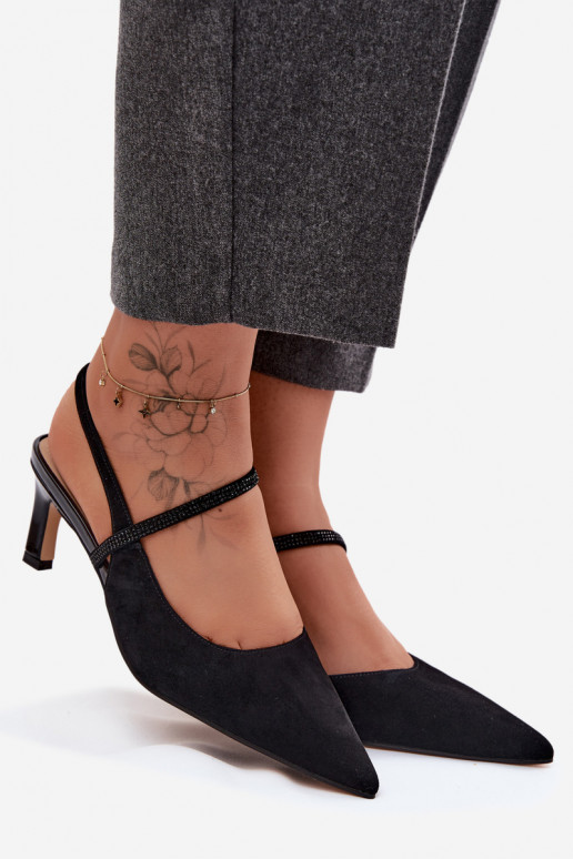 Pealhk Elegantsed kõrged kontsad Ze Zdobionym Triibudem D&A CR61-3048 msuud