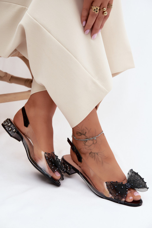 Pealistesandaalid Külgedelt läbipaistvad lipsukesega D&A MR61-9001 msuud