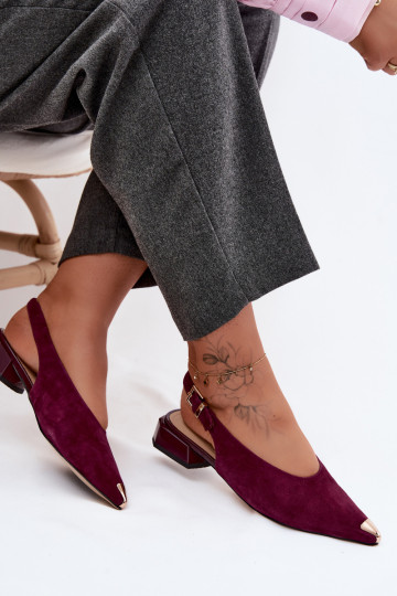 Pealhk Seemisnahksed sandaalid Sellel ondala kontsaga D&A CR61-3050 bordoo-värvi