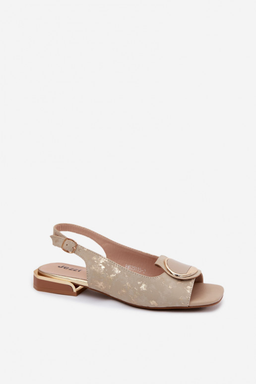 Pealistesandaalid laiade nööridega kaunistustega Kuldset värvi Glima