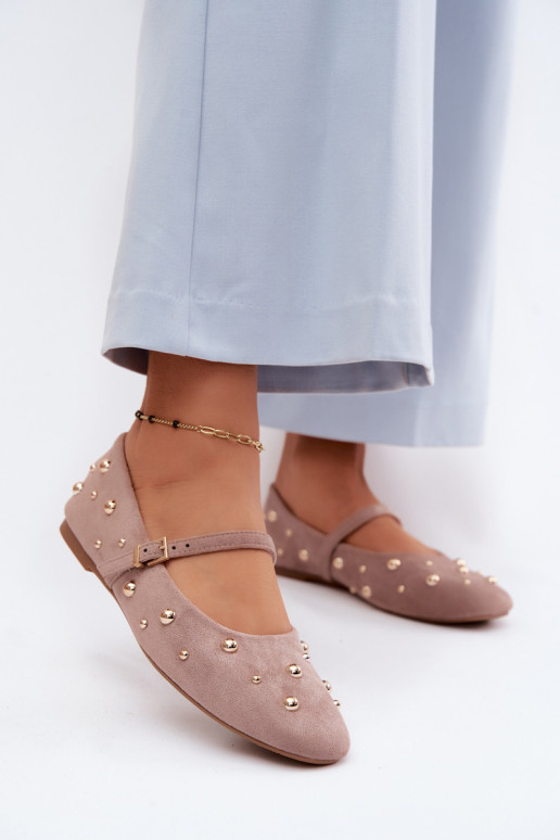 Baleriinad Kaunistusega I Triibudem beeži värvi Cuddly