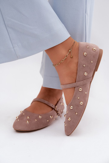 Baleriinad Kaunistusega I Triibudem beeži värvi Cuddly 2