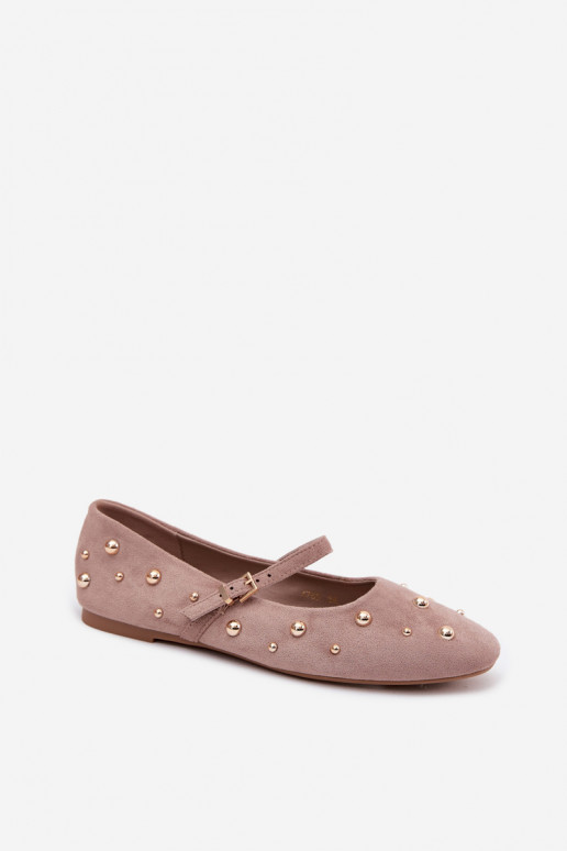 Baleriinad Kaunistusega I Triibudem beeži värvi Cuddly