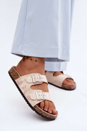 Pealiste omad Plätud Koreki kohta neetide ja pandlaga beeži värvi-Kuldset värvi Vivio 2