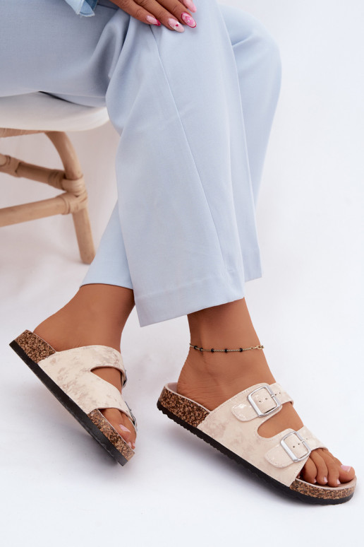 Pealiste omad Plätud Koreki kohta neetide ja pandlaga beeži värvi-Kuldset värvi Vivio