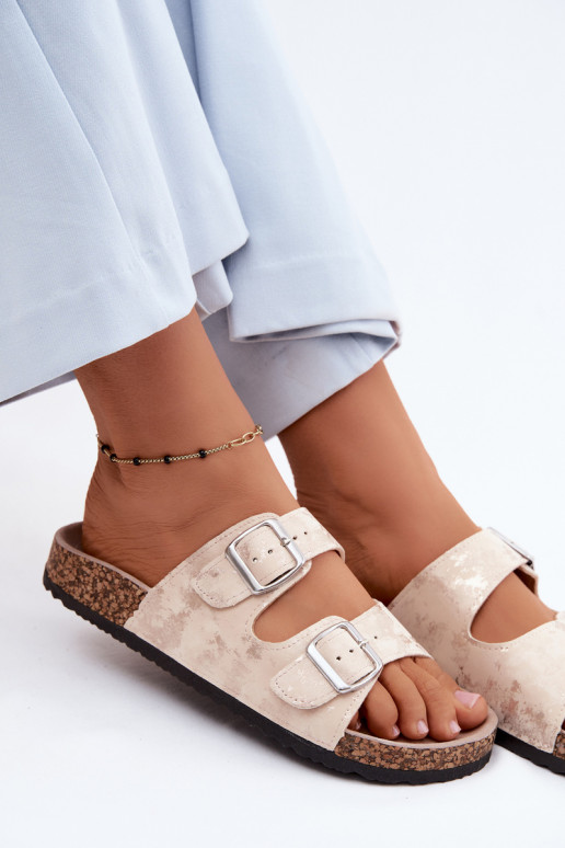 Pealiste omad Plätud Koreki kohta neetide ja pandlaga beeži värvi-Kuldset värvi Vivio