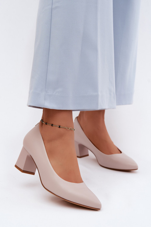 Kingad kõrge jämeda kontsaga Sergio Leone PB413 Halli värvi