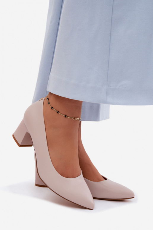 Kingad kõrge jämeda kontsaga Sergio Leone PB413 Halli värvi