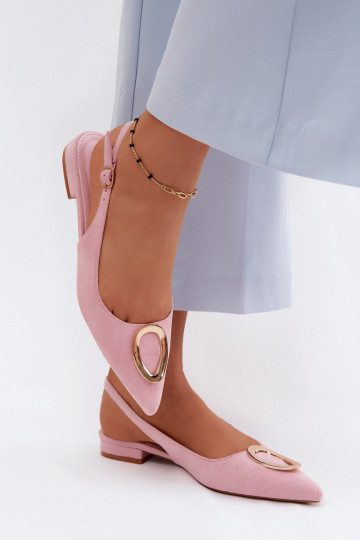 Pealistesandaalid laiade nööridega kaunistustega Tumeroosad värvi Sparkle