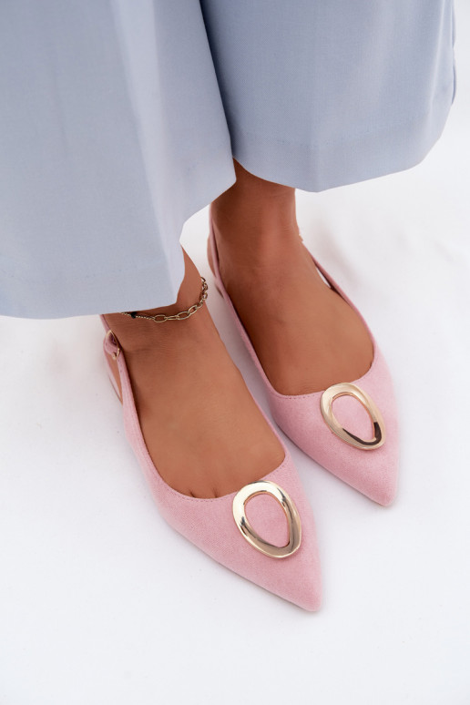 Pealistesandaalid laiade nööridega kaunistustega Tumeroosad värvi Sparkle