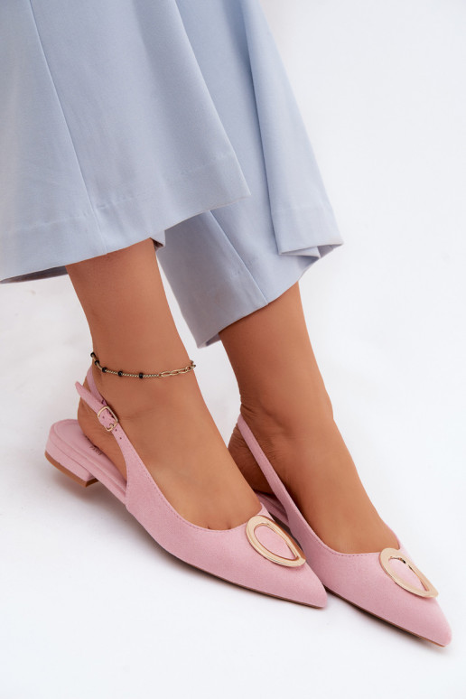 Pealistesandaalid laiade nööridega kaunistustega Tumeroosad värvi Sparkle