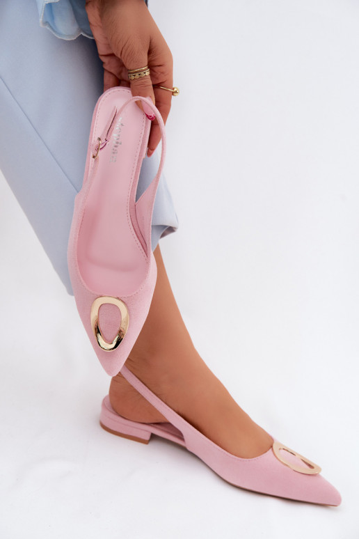 Pealistesandaalid laiade nööridega kaunistustega Tumeroosad värvi Sparkle