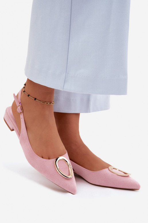 Pealistesandaalid laiade nööridega kaunistustega Tumeroosad värvi Sparkle