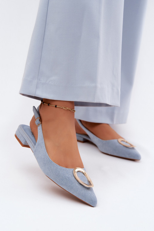 Pealistesandaalid laiade nööridega kaunistustega Sinist värvi Sparkle