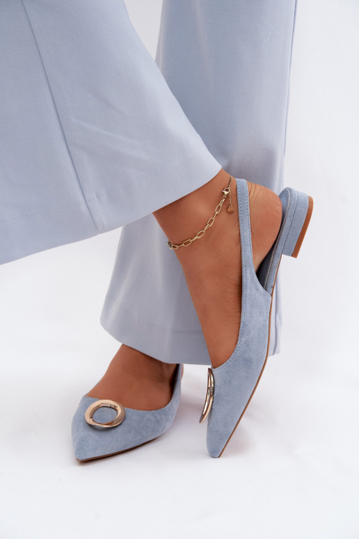 Pealistesandaalid laiade nööridega kaunistustega Sinist värvi Sparkle