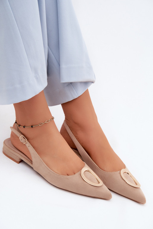 Pealistesandaalid laiade nööridega kaunistustega beeži värvi Sparkle