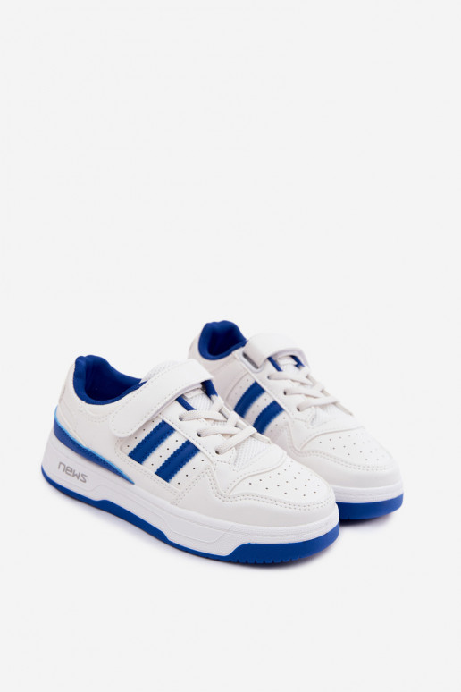 Sneakers tüüpi jalanõud Laste jalanõud krõpsudega kinnitatav Valget-Sinist värvi Neressa