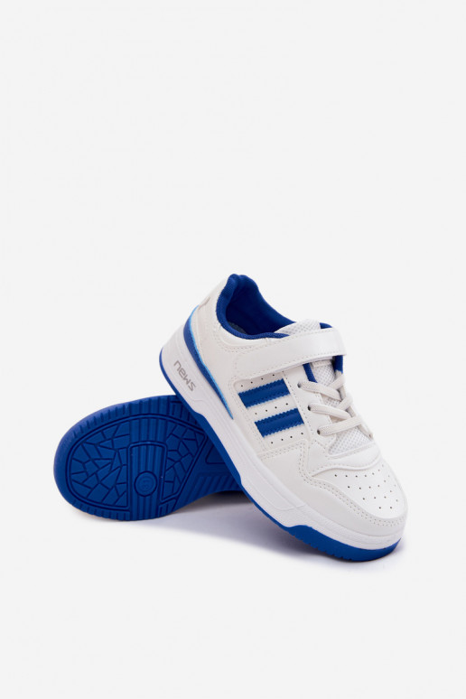 Sneakers tüüpi jalanõud Laste jalanõud krõpsudega kinnitatav Valget-Sinist värvi Neressa