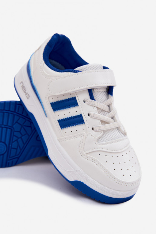 Sneakers tüüpi jalanõud Laste jalanõud krõpsudega kinnitatav Valget-Sinist värvi Neressa