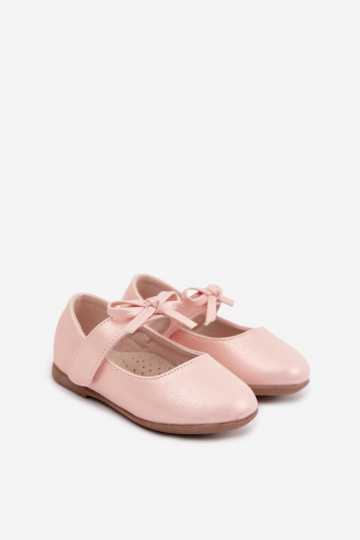 Laste ballerina kingad kleepuvate kinnitustega ja lipsud roosa Drippy
