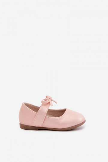 Laste ballerina kingad kleepuvate kinnitustega ja lipsud roosa Drippy 2