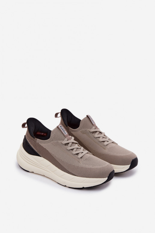 spordijalatsid meestele Riidest Sneakers tüüpi jalanõud Slip-on platvormiga Kobbo 102421 beeži värvi