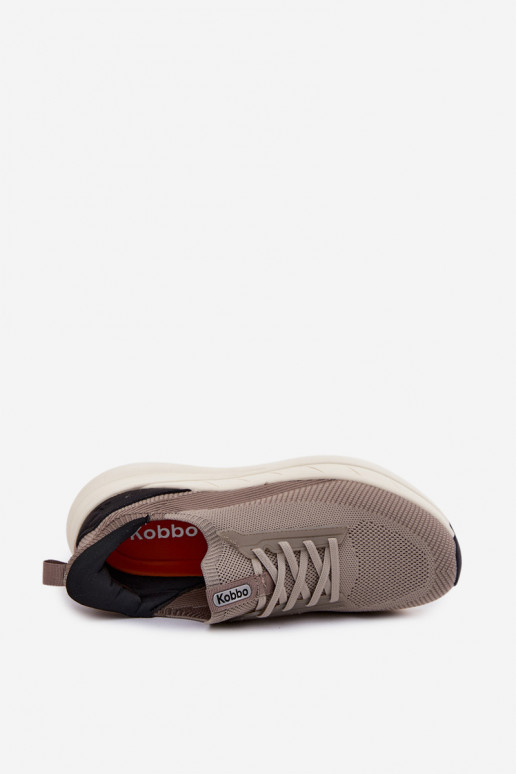 spordijalatsid meestele Riidest Sneakers tüüpi jalanõud Slip-on platvormiga Kobbo 102421 beeži värvi