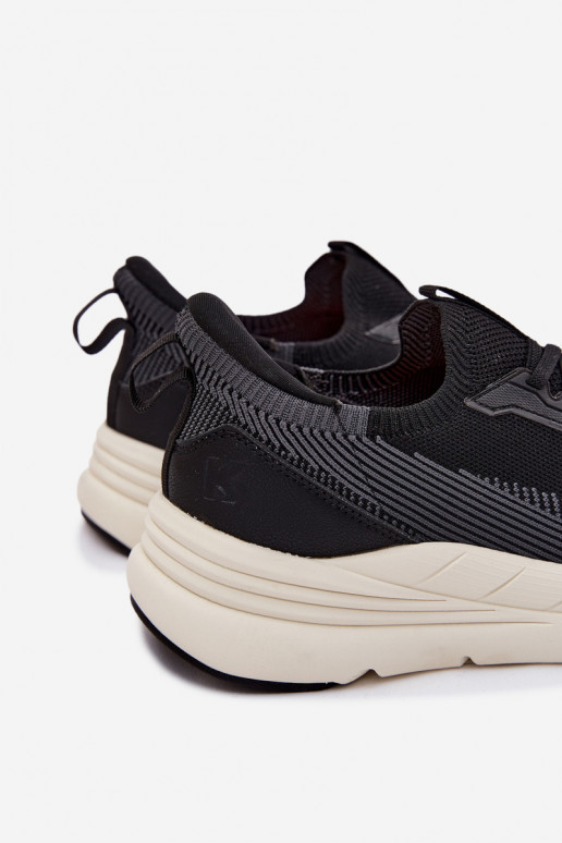 Meeste slip-on spordijalatsid platvormiga Kobbo 102421 musta värvi