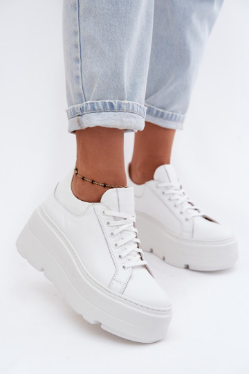 Pealhk Sneakers tüüpi jalanõud platvormiga Zazoo N1000S3 valget värvi 2