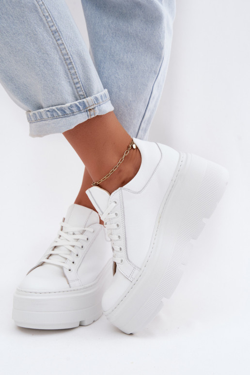 Pealhk Sneakers tüüpi jalanõud platvormiga Zazoo N1000S3 valget värvi