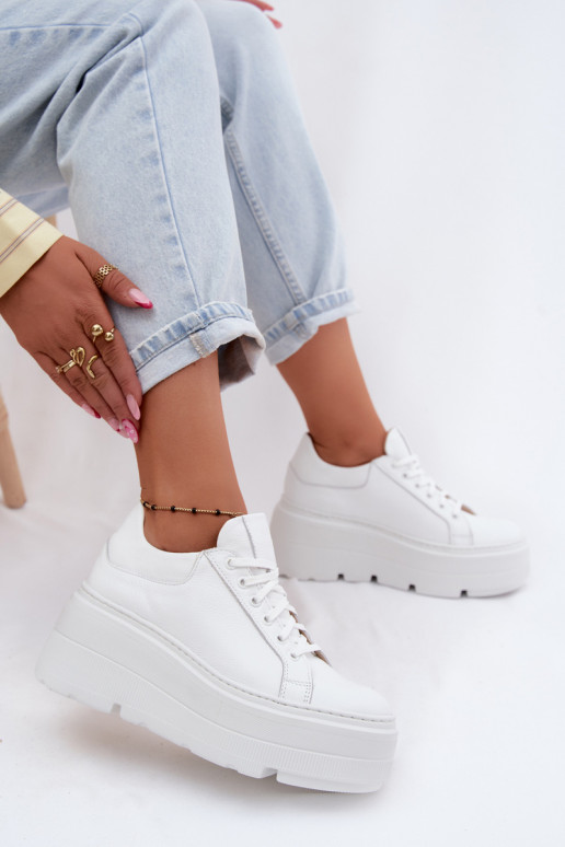 Naiste sneakers platvormiga valge värviga Zazoo N1000S3