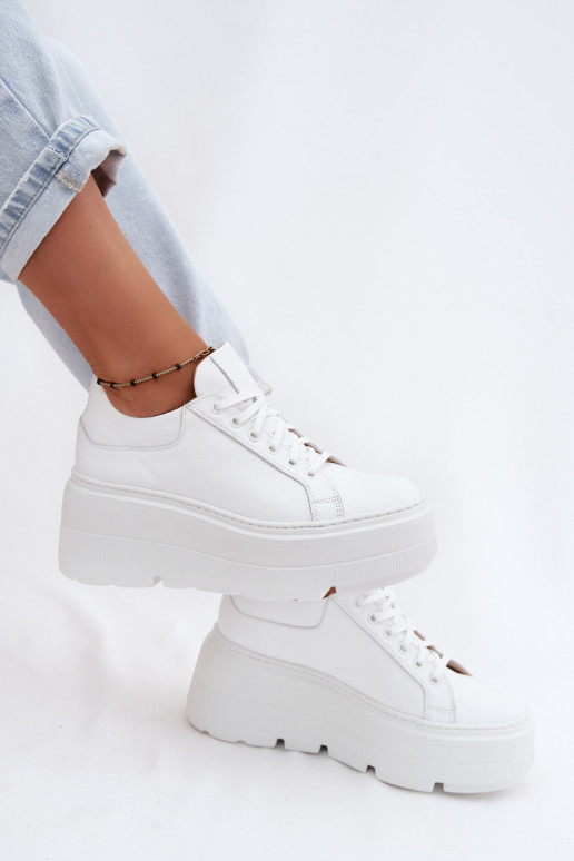 Pealhk Sneakers tüüpi jalanõud platvormiga Zazoo N1000S3 valget värvi
