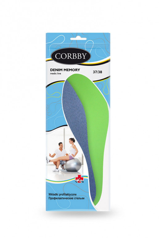 Corbby DENIM MEMORY Lisad z pamięcią kształtu stopy