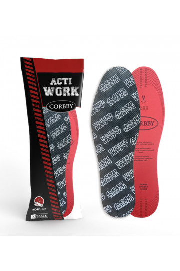 CORBBY ACTI INSOLE sisetallad aktiveeritud süsinikuga 36-46