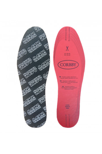 CORBBY ACTI INSOLE sisetallad aktiveeritud süsinikuga 36-46 2