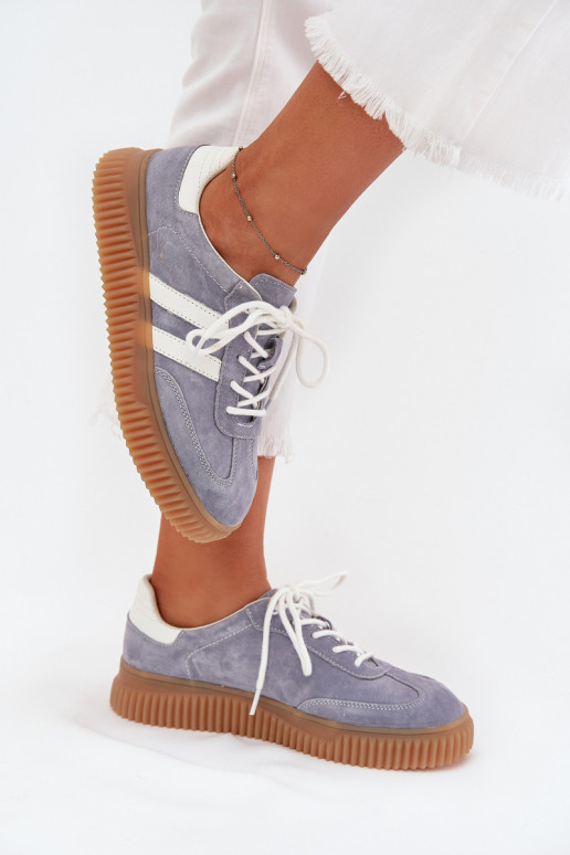 seemisnakhsed Sneakers tüüpi jalanõud Pealiste omad platvormiga Sinist värvi Sellel onrisae