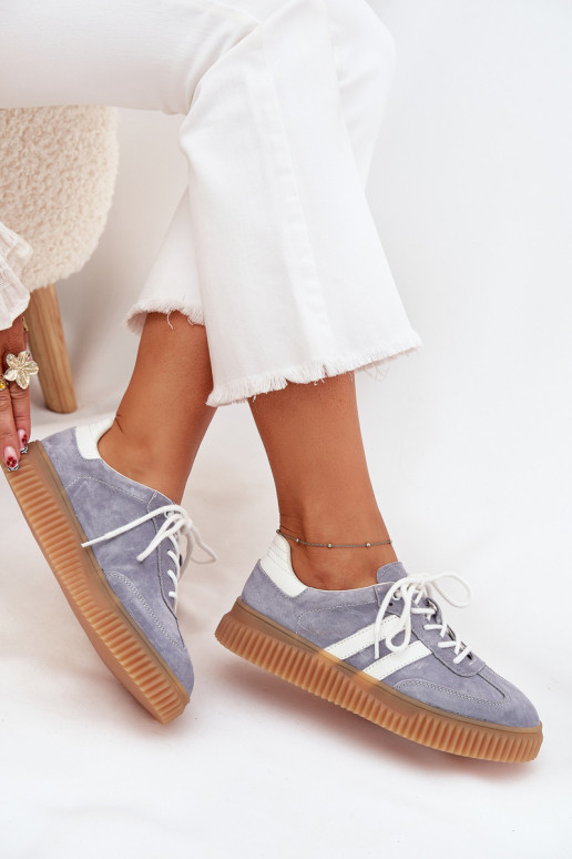 seemisnakhsed Sneakers tüüpi jalanõud Pealiste omad platvormiga Sinist värvi Sellel onrisae
