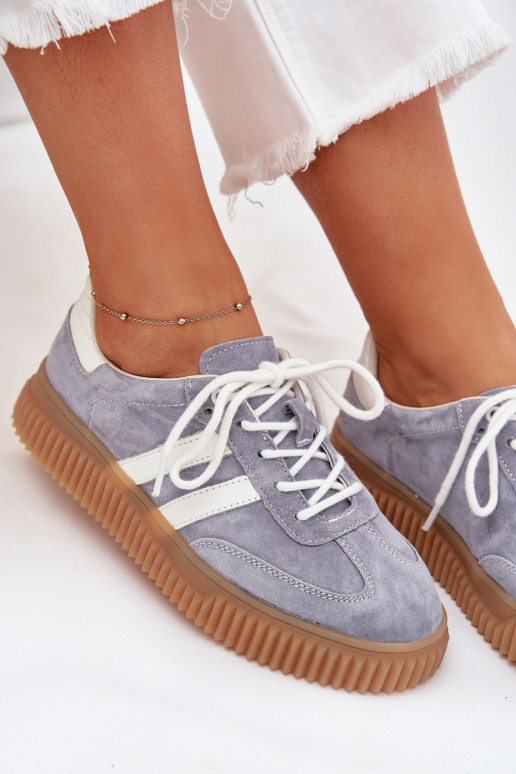 seemisnakhsed Sneakers tüüpi jalanõud Pealiste omad platvormiga Sinist värvi Sellel onrisae