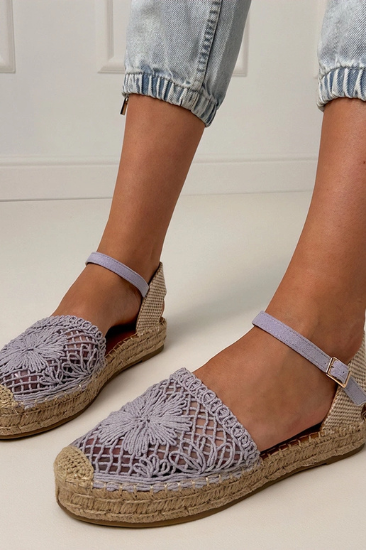 Lilla pitsiga espadrilles sandaalid Santos