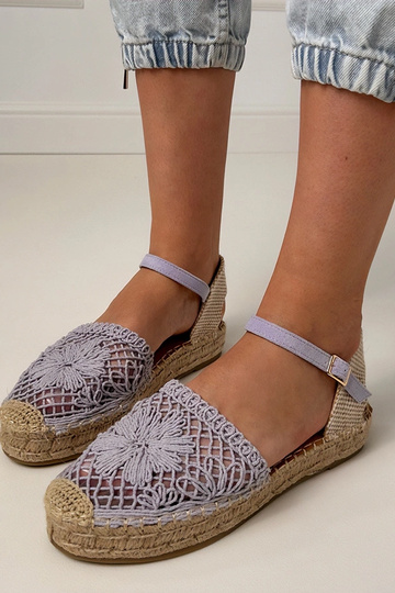 Lilla pitsiga espadrilles sandaalid Santos 2