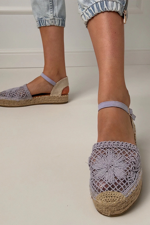 Lilla pitsiga espadrilles sandaalid Santos