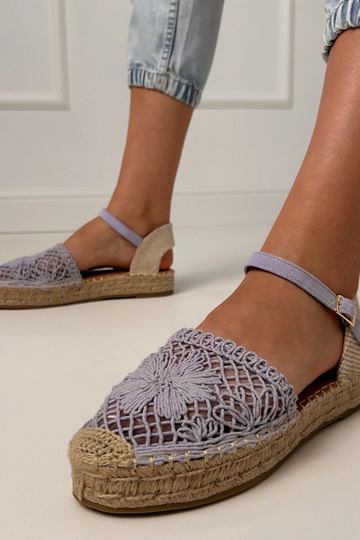 Lilla pitsiga espadrilles sandaalid Santos