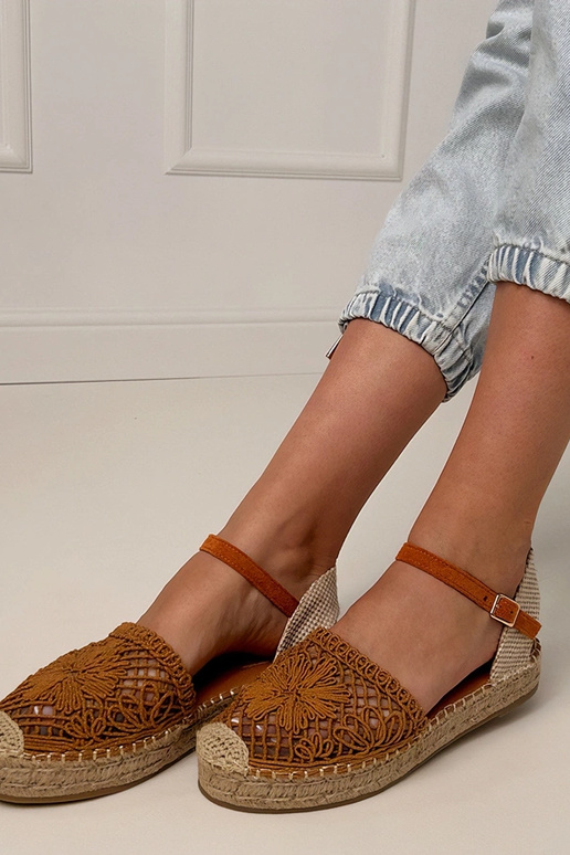 Prune perforeritud espadrillid sandaalid Santos