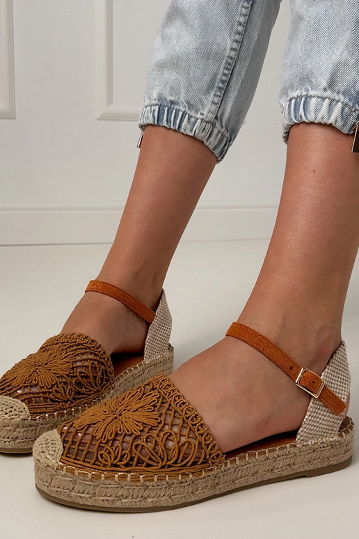 Prune perforeritud espadrillid sandaalid Santos