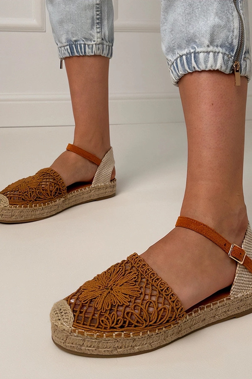 Prune perforeritud espadrillid sandaalid Santos