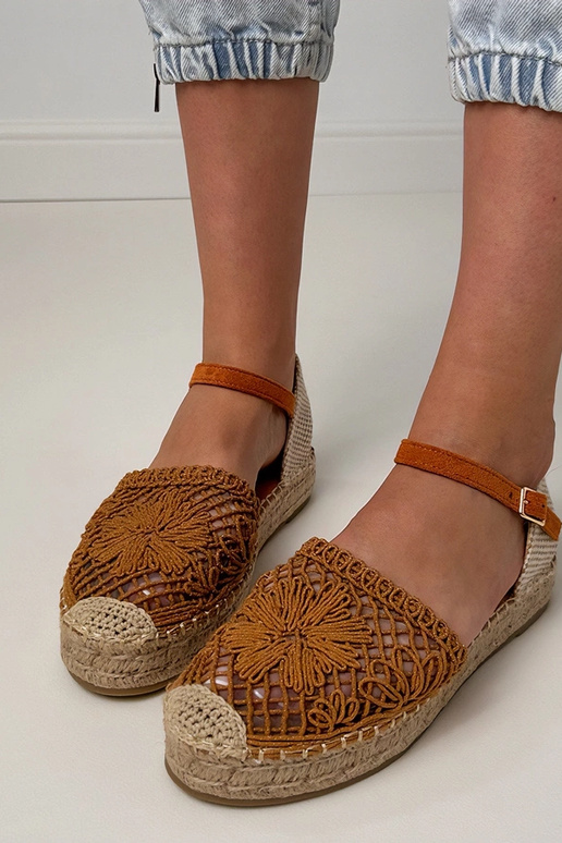 Prune perforeritud espadrillid sandaalid Santos